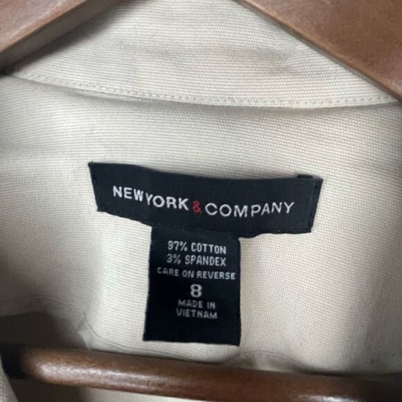 New York & Co Khaki Summer Peplum Jacket - Picture 6 of 14